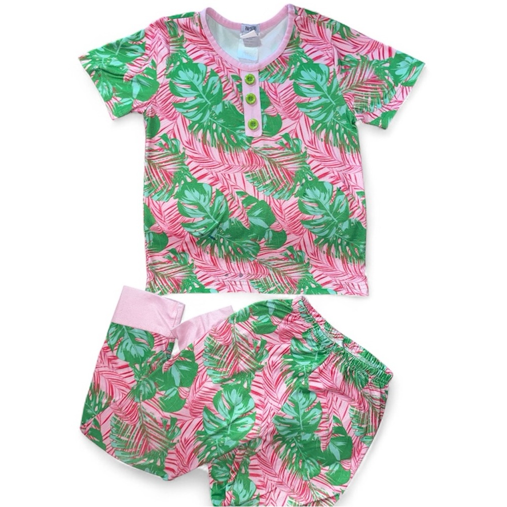⭐️ 3/$15 • Mia Belle Girls • Tropical • Pajama Set